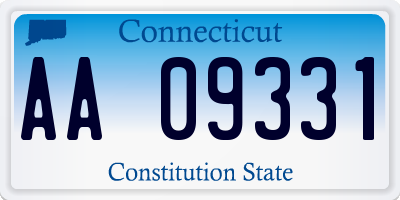 CT license plate AA09331