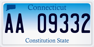 CT license plate AA09332