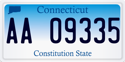 CT license plate AA09335
