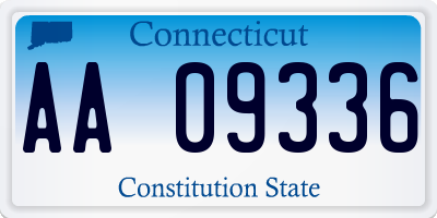 CT license plate AA09336