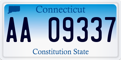CT license plate AA09337