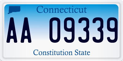 CT license plate AA09339