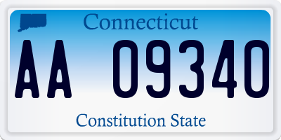 CT license plate AA09340