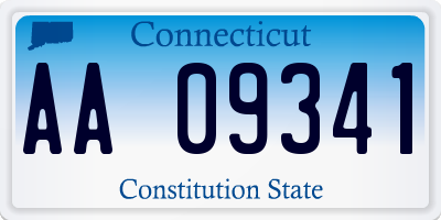 CT license plate AA09341