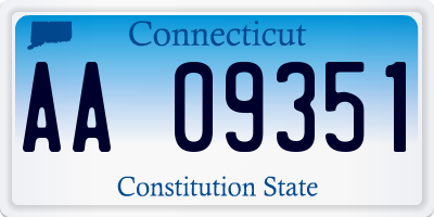 CT license plate AA09351