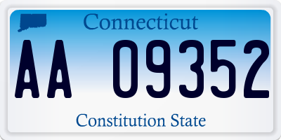 CT license plate AA09352