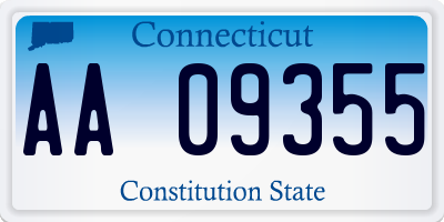 CT license plate AA09355