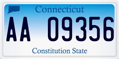 CT license plate AA09356