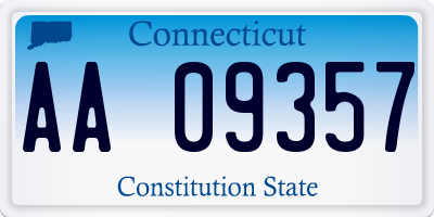 CT license plate AA09357