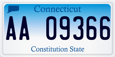 CT license plate AA09366