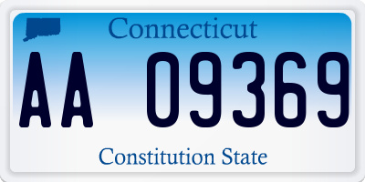 CT license plate AA09369