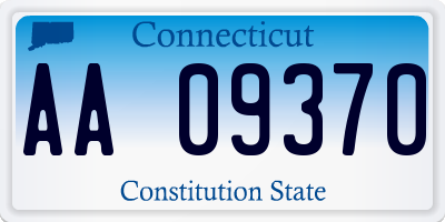 CT license plate AA09370