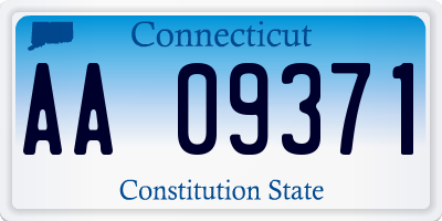 CT license plate AA09371