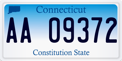 CT license plate AA09372
