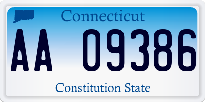 CT license plate AA09386