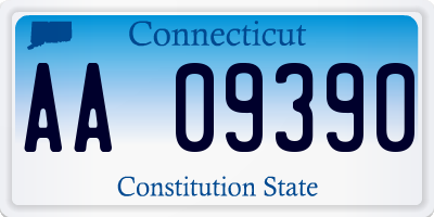 CT license plate AA09390