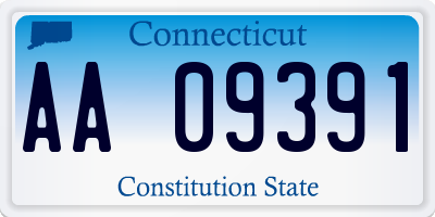 CT license plate AA09391
