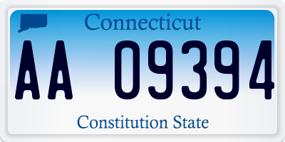 CT license plate AA09394