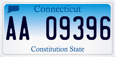 CT license plate AA09396