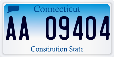 CT license plate AA09404