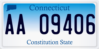 CT license plate AA09406