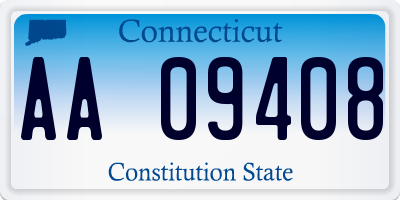 CT license plate AA09408