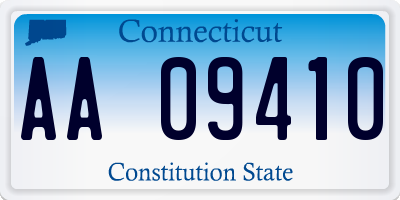 CT license plate AA09410