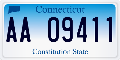 CT license plate AA09411