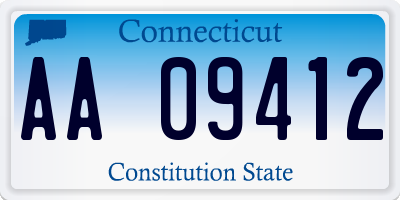 CT license plate AA09412