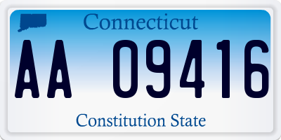 CT license plate AA09416