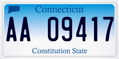 CT license plate AA09417
