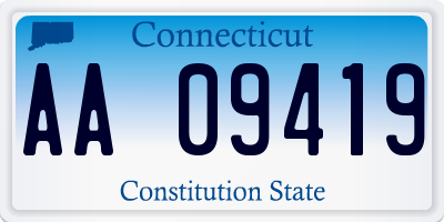 CT license plate AA09419