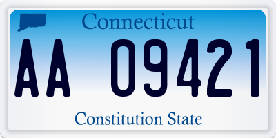 CT license plate AA09421
