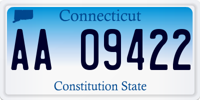 CT license plate AA09422