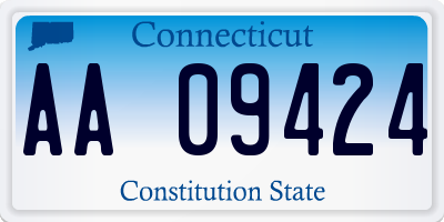 CT license plate AA09424