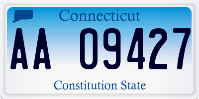 CT license plate AA09427