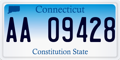 CT license plate AA09428