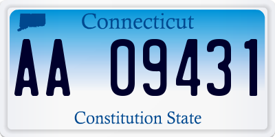 CT license plate AA09431