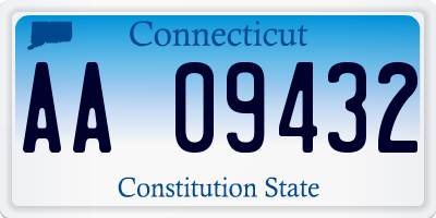 CT license plate AA09432