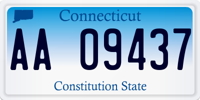 CT license plate AA09437