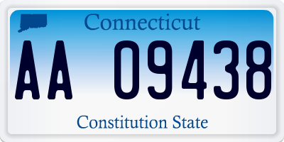 CT license plate AA09438