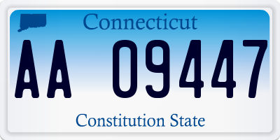 CT license plate AA09447