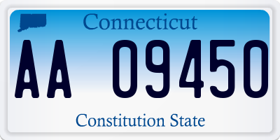 CT license plate AA09450