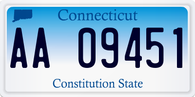 CT license plate AA09451