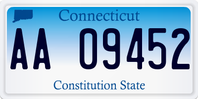 CT license plate AA09452
