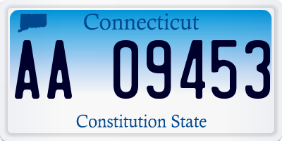 CT license plate AA09453