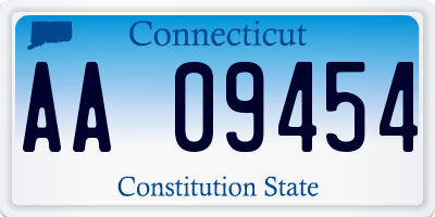 CT license plate AA09454