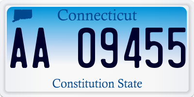 CT license plate AA09455
