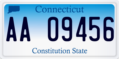 CT license plate AA09456