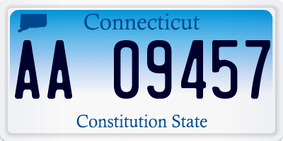 CT license plate AA09457